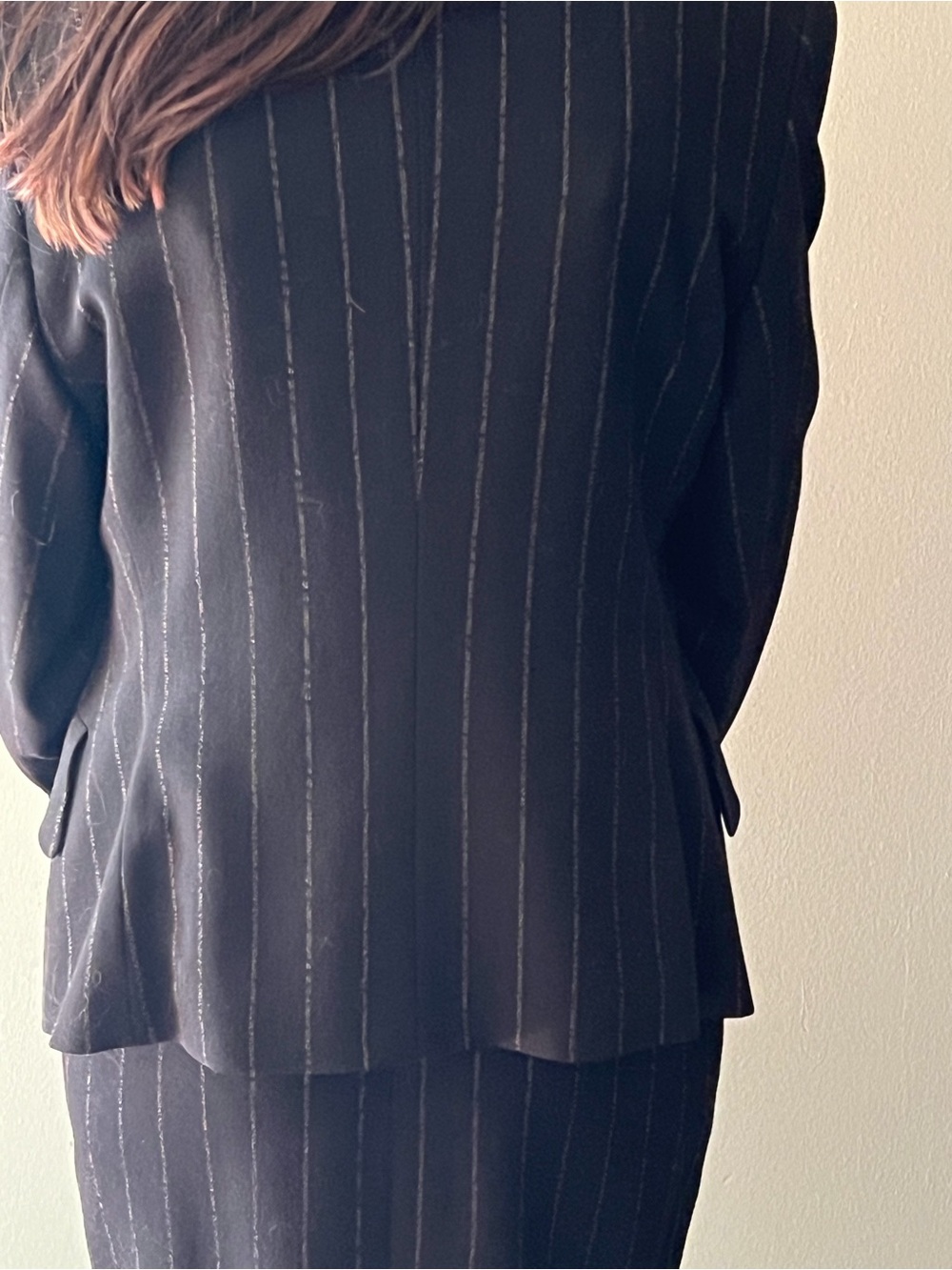 Escada Black Pinstripe Women's Blazer